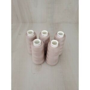 Maxi-Lock 32158 Serger Thread Lot of 5 Beige 3000 yards each Used